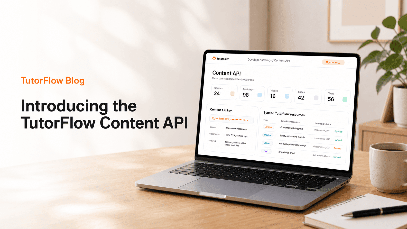 Introducing the TutorFlow Content API: Connect Courses, Videos, Slides, Tests, and Modules